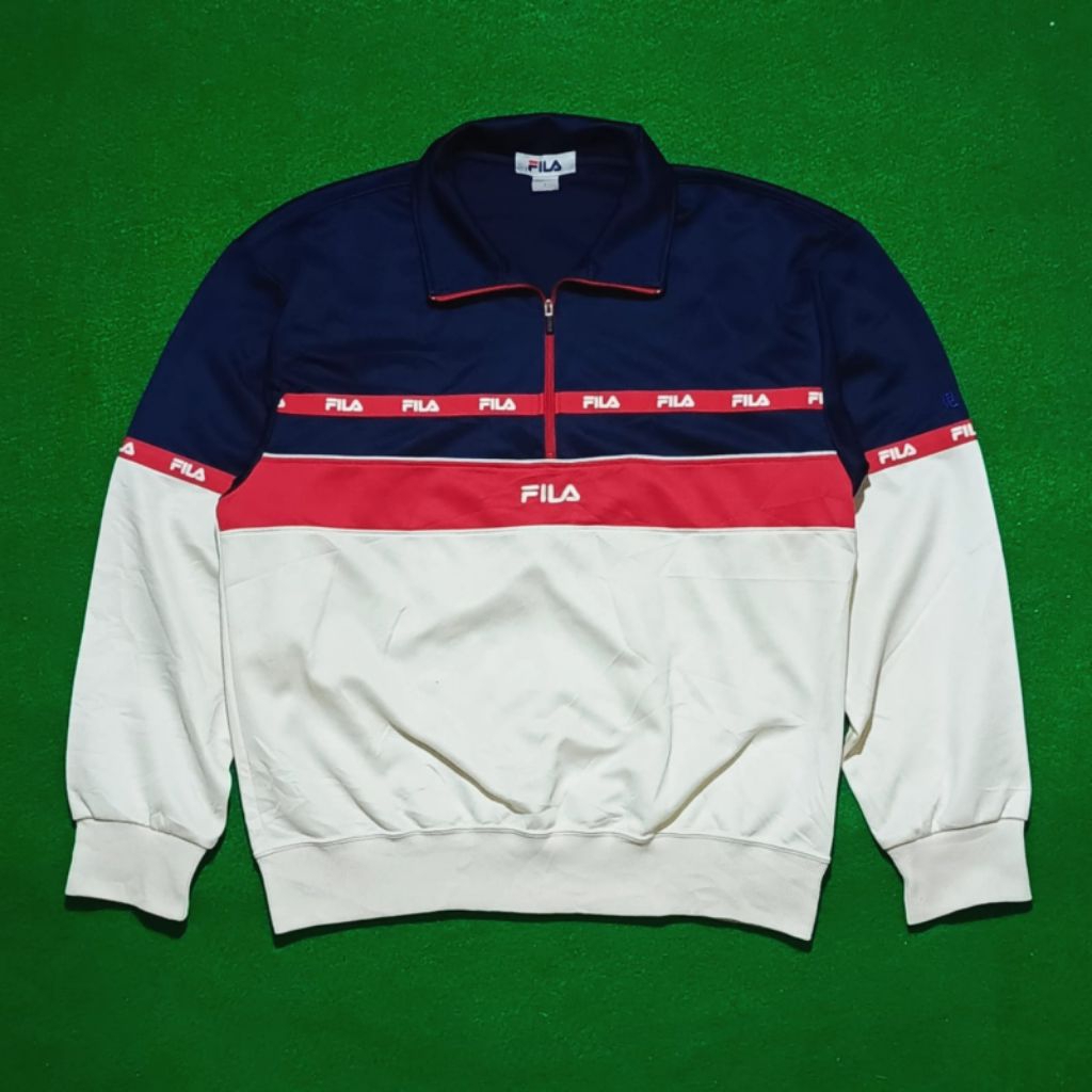 tracktop half zip fila colour blocks