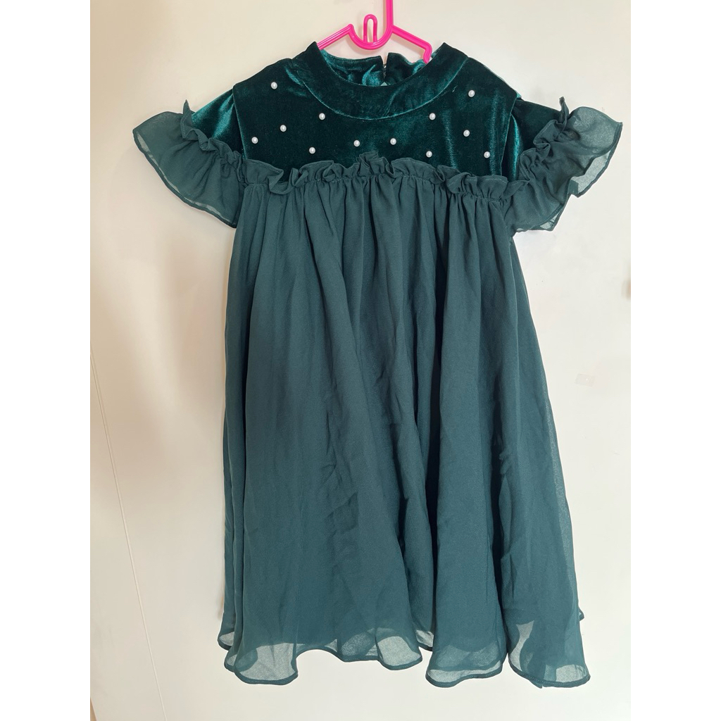 NEW Dress Pesta Anak Green Emerald