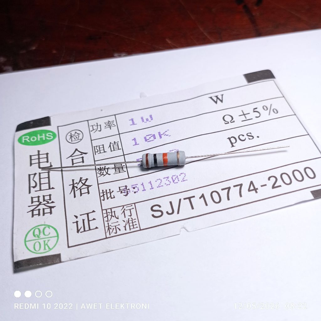 resistor 10k ohm 1 watt resistor 10k 1w resistor 10K 1W