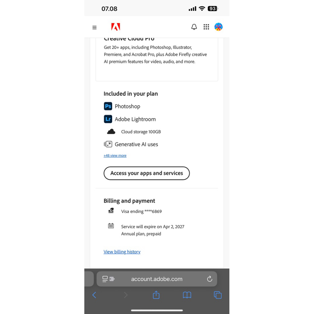 Adobe Creative Cloud Pro 1 Tahun