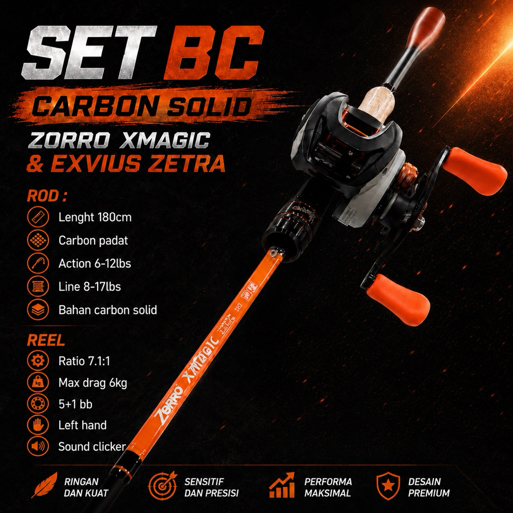 set bc medium joran zorro xmagic & reel bc zetra clicker