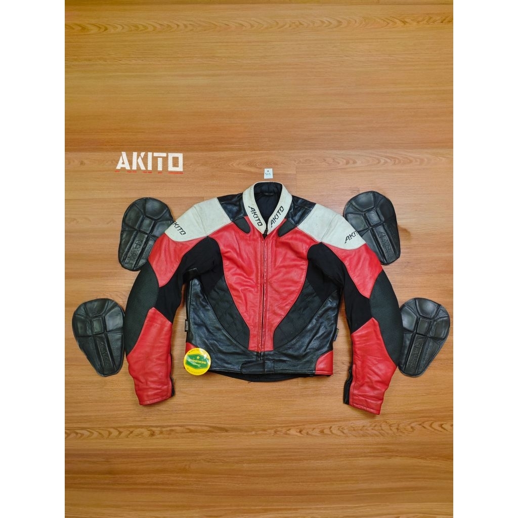 akito leather bikers Motorcycle racing jacket