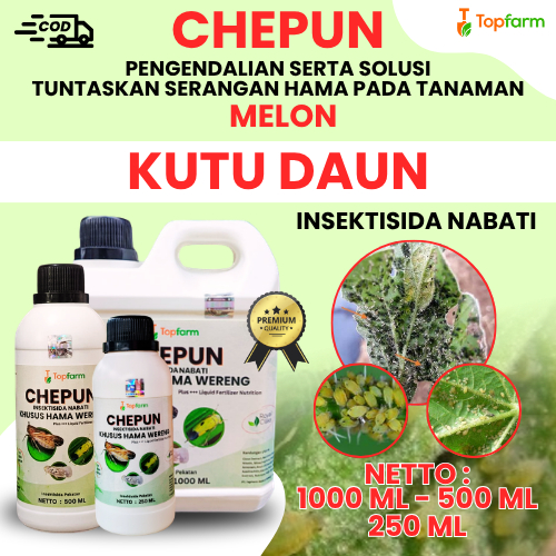 Obat Pembasmi Hama Daun Melon / Insektisida Topfarm / Obat Bercak Daun Kuning Tanaman Melon / Pembas