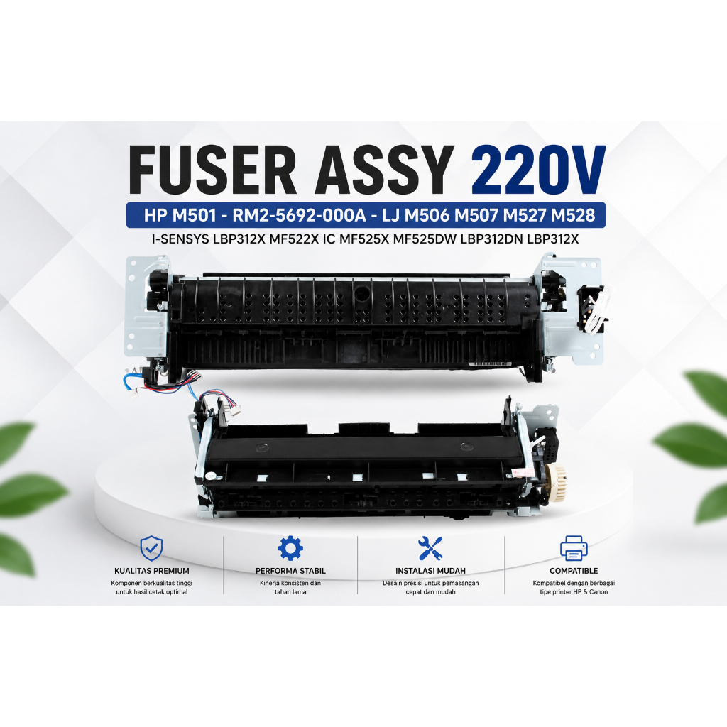 FUSER ASSY 220V HP M501 - RM2-5692-000A - LJ M506 M507 M527 M528 I-SENSYS LBP312X MF522X IC MF525X M