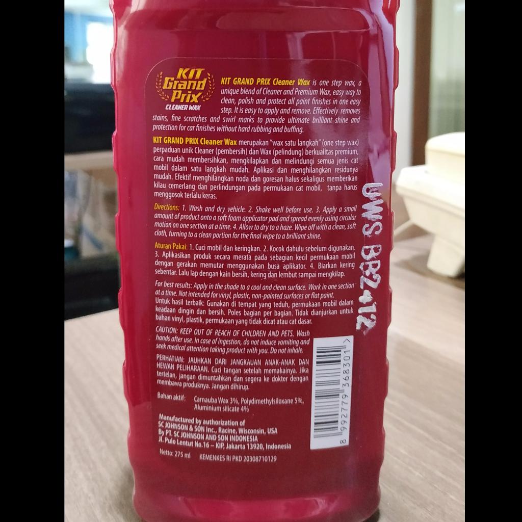 KIT GRAND PRIX CLEANER WAX 275ML