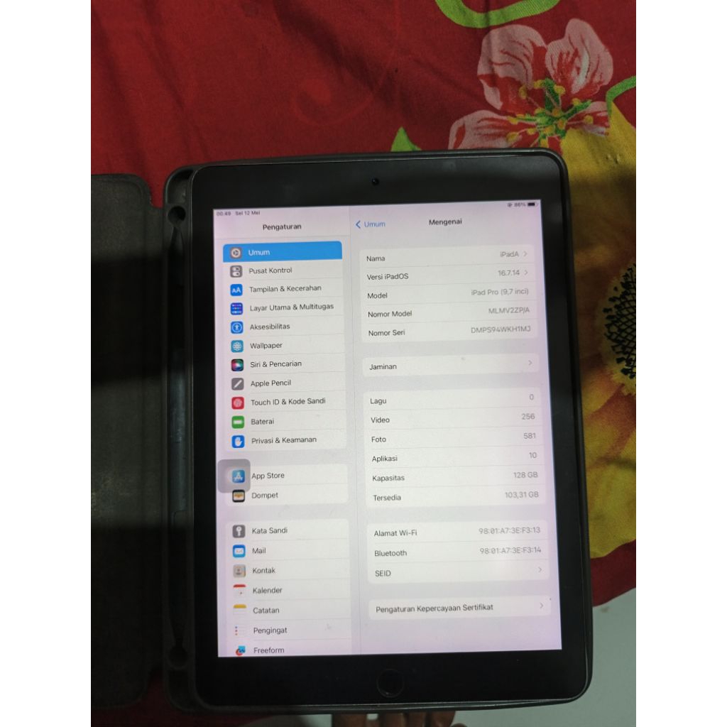ipad pro 128gb layar 9,7inci