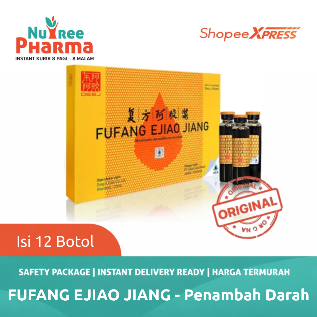 Fufang Ejiao Jiang Asli SSA 1 Box isi 12 Obat Menaikkan Trombosit Obat Demam Berdarah DBD Halal BPOM