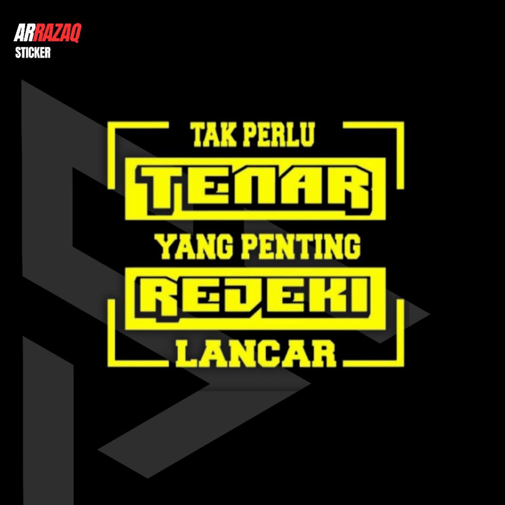Stiker mobil truk/pickup custom stiker cutting ditempel di kaca mobil truk/pickup stiker KATA KATA