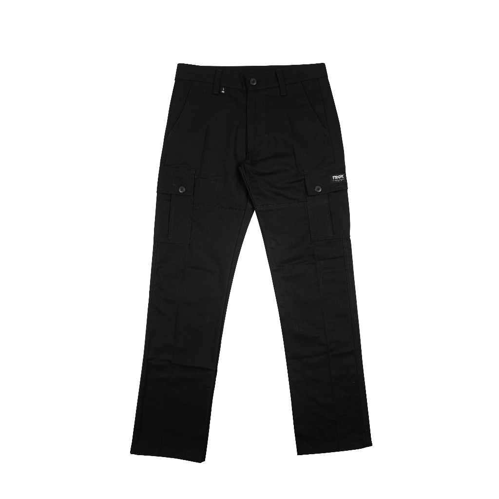 Troy Company Long Cargo Nortix Black - Celana Panjang Kargo Hitam CCTL 3620