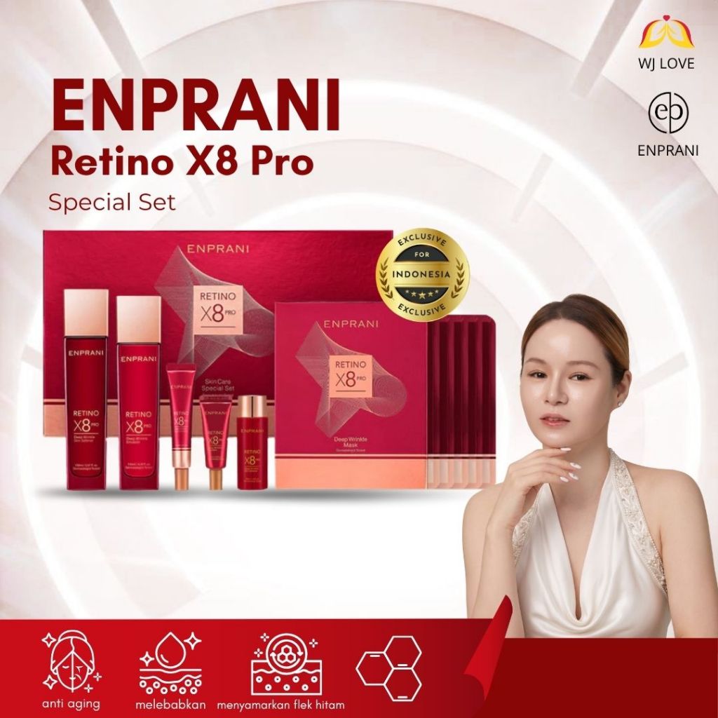 ENPRANI Retino X8 Pro Skin Care Special Set | Paket Perawatan Anti Aging