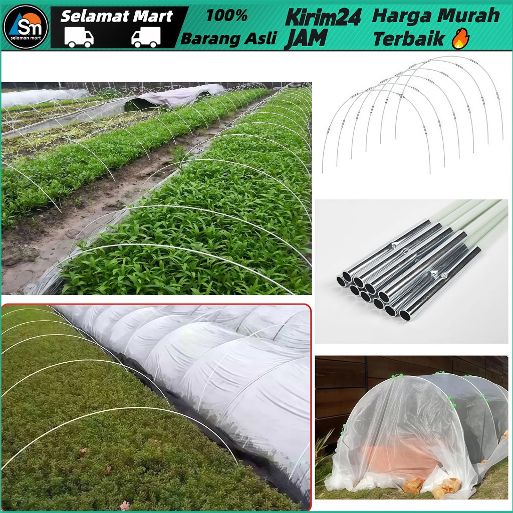 10pcs Sungkup Tanaman Modern, Rangka Plastik UV Tiang lengkung sayur Tiang lengkung untuk rumah kaca
