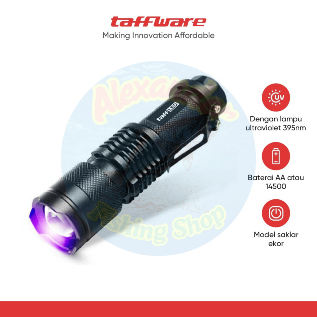 TaffLED Senter LED 395nm Ultraviolet | Senter Ultraviolet
