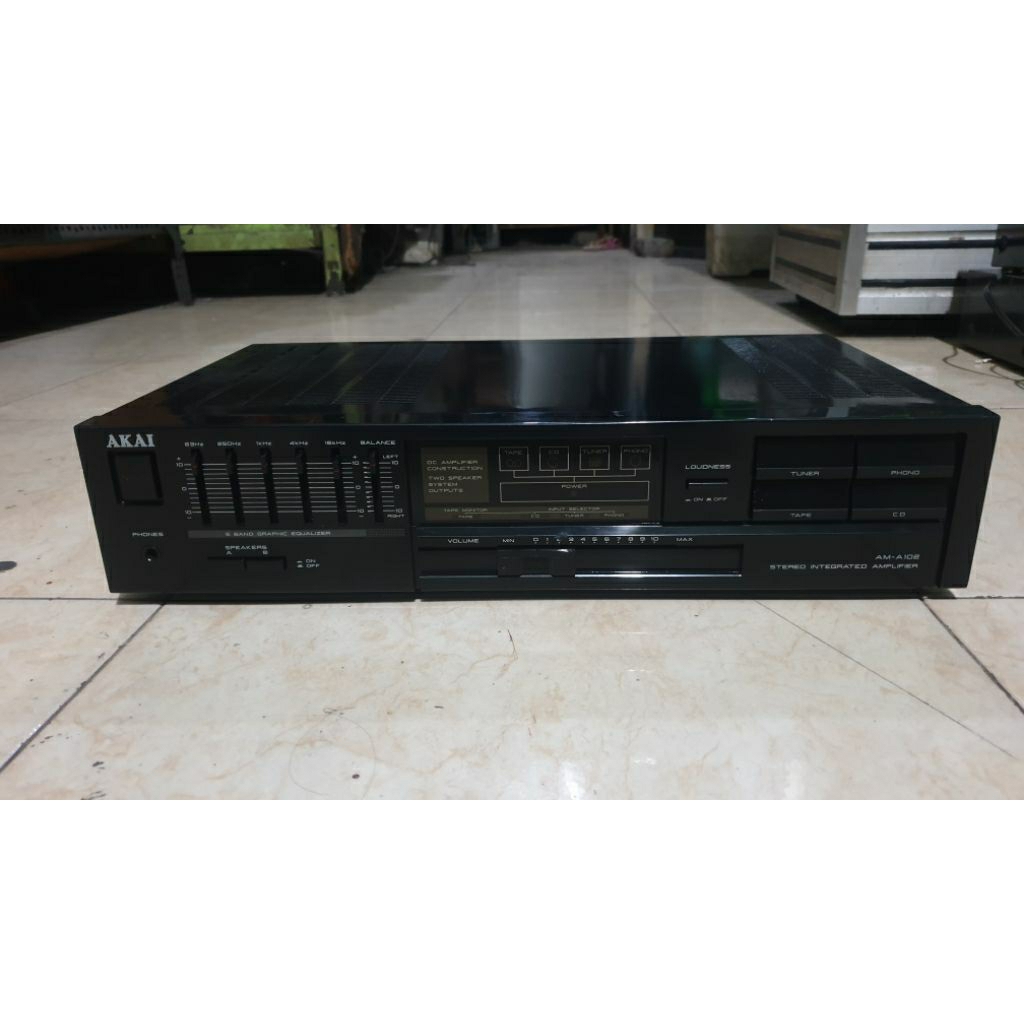 power amplifier akai am a102 made in japan stereo intergrated second normal siap pakai