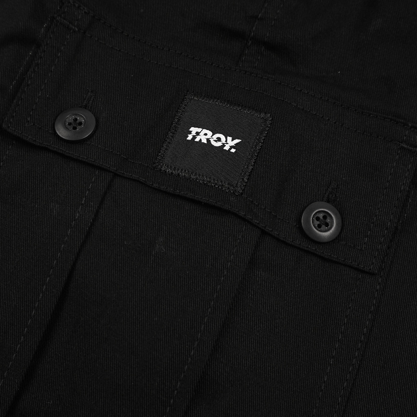 Troy Company Long Cargo Nortix Black - Celana Panjang Kargo Hitam CCTL 3620