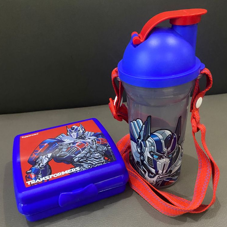 Transformer/ Little Pony Lunch Keeper set box & tumbler | sandwich keeper Tupperware tanpa gantungan