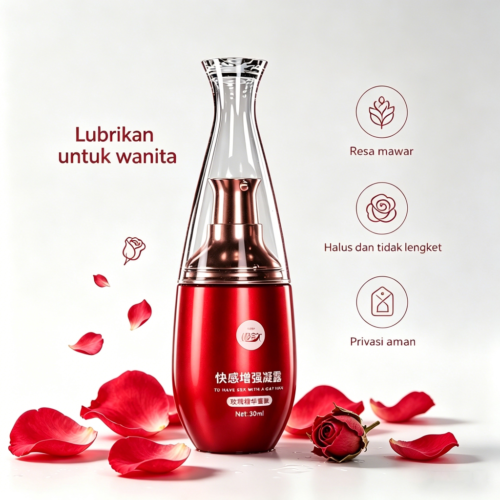 Lubrikan Pelumas Wanita Orgasmic gel for women Water Based Rasa Mawar 30ml - Aman, Tidak Lengket & R