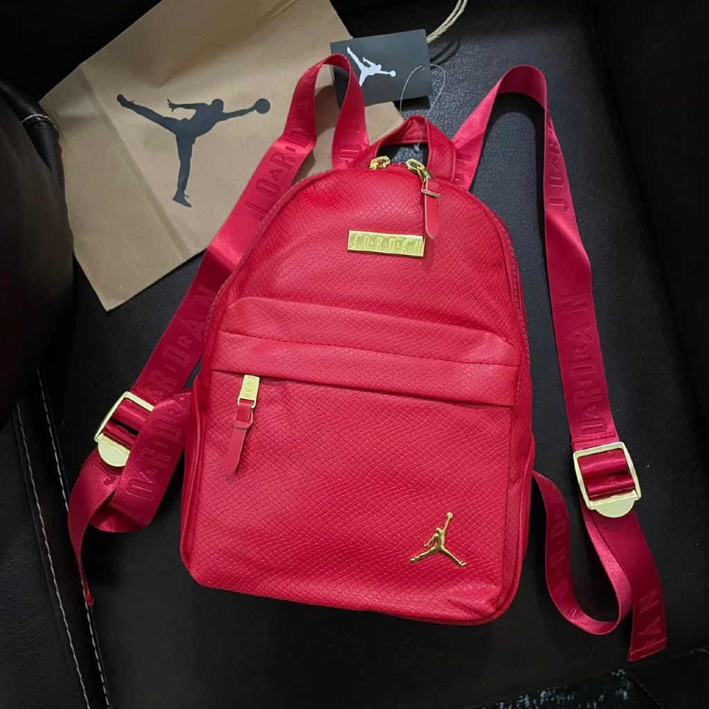 TAS RANSEL JORDAN REGAL LEATHER MINI BACKPACK ORIGINAL RED / RANSEL PRIA WANITA / BEST SELLER BISA C