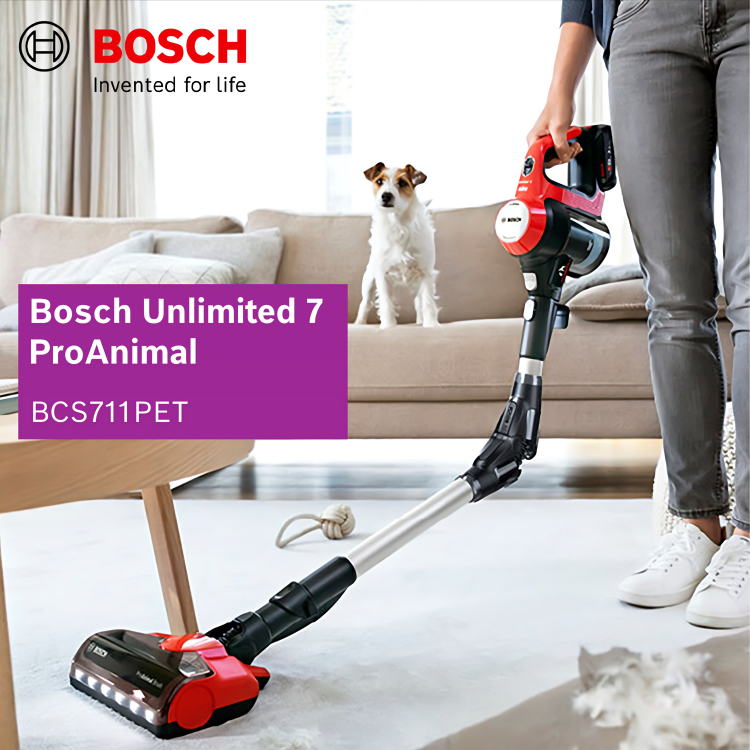 Bosch BCS711PET Penyedot Debu Tanpa Kabel Unlimited 7 ProAnimal