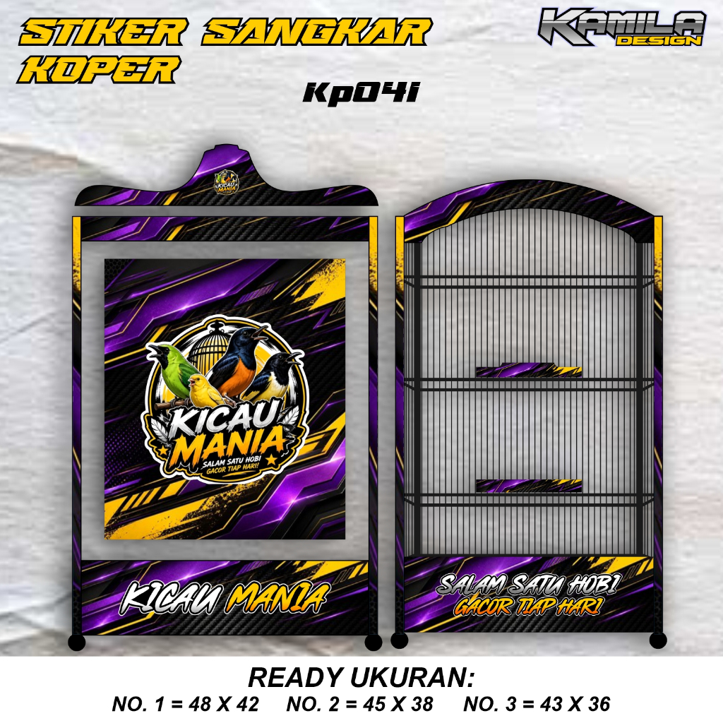 Stiker Decal Sangkar Burung Model Terbaru Motif Kicau Mania