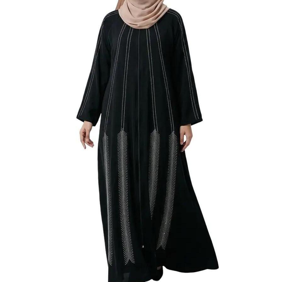 Ophie151 Abaya Balgis Premium Zipper Depan | Cocok Umroh, Pengajian & Kondangan