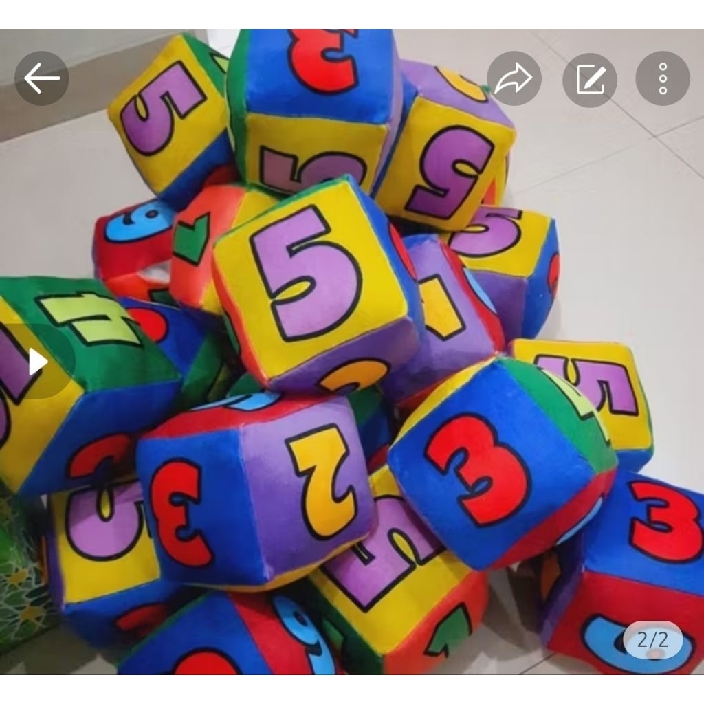 Bantal Dadu 20x20 WarnaWarni