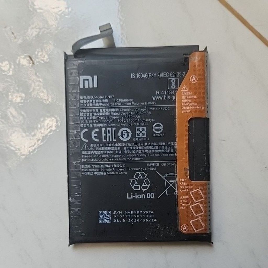baterai bn57 original copotan pabrik normal