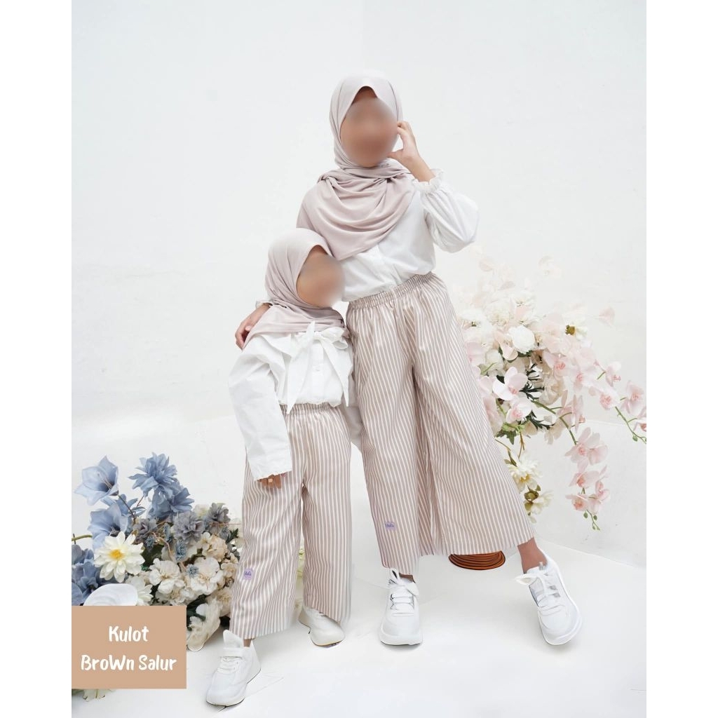 Kulot Anak Khairana Size L Warna Brown Salur