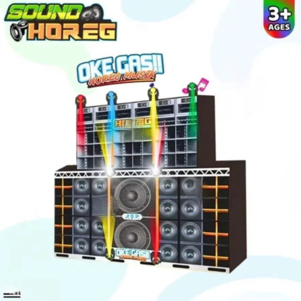 Miniatur Sound Horeg Mini Musik / Sound Miniatur Horeg Pakai Baterai AA / Mainan Anak Speaker Sound 