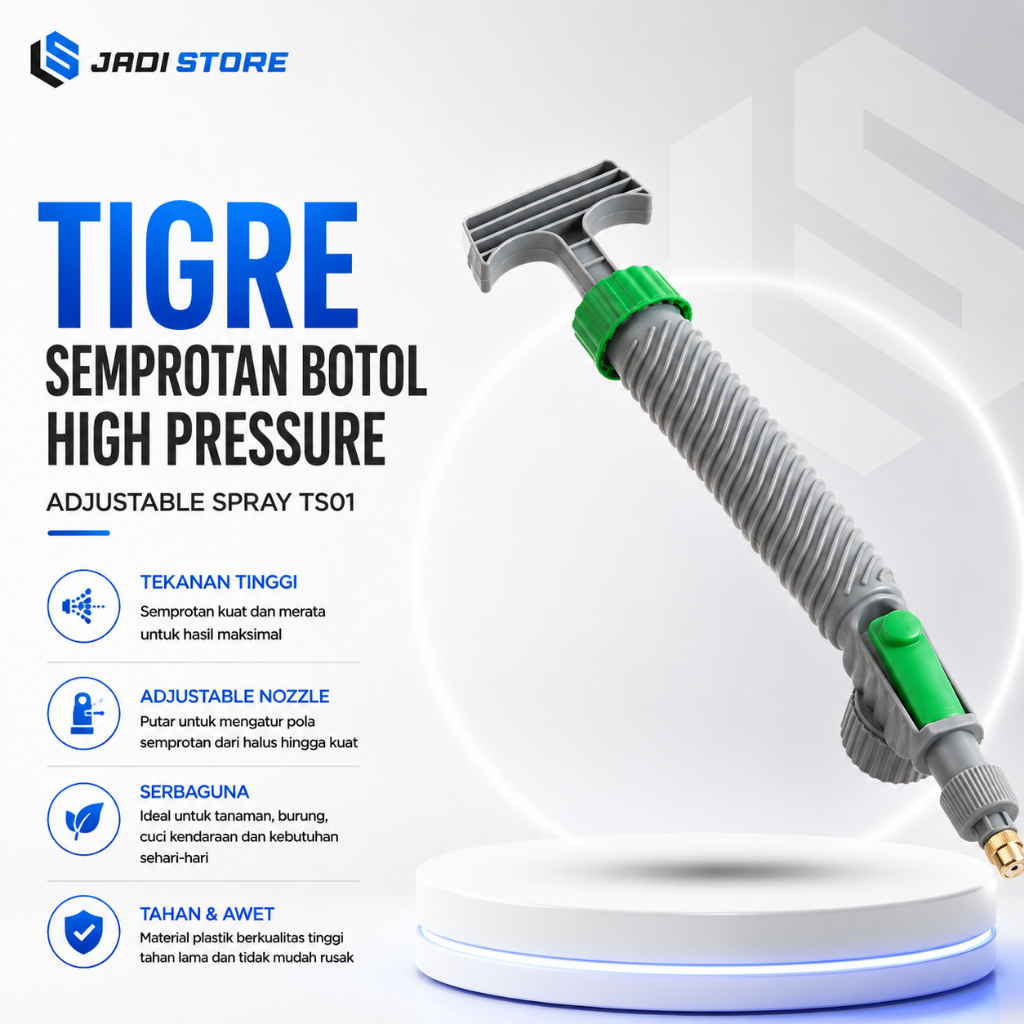 Tigre Semprotan Botol Minuman High Pressure Manual Adjustable Spray TS01 – Botol Spray Plastik Serba