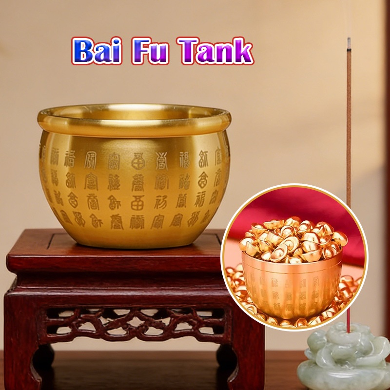 Mangkok Fengshui Cina Fu Mangkuk Feng Shui Kuningan mangkok fengshui kekayaan Tradisional Cina Bowl