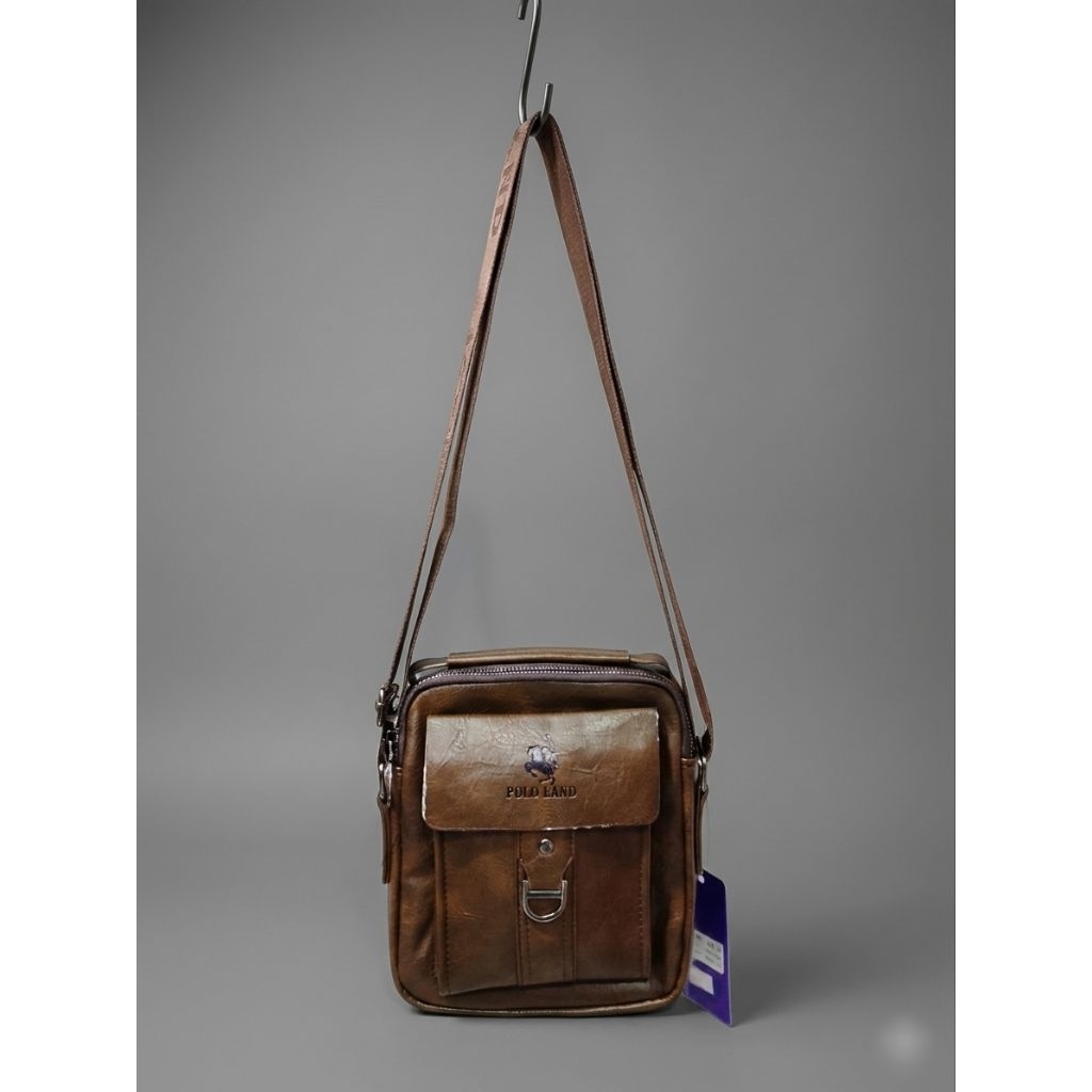 Italy Bags - Tas Slempang Polo Land Kecil Pria Kulit Premium Vintage Multifungsi Casual Elegant