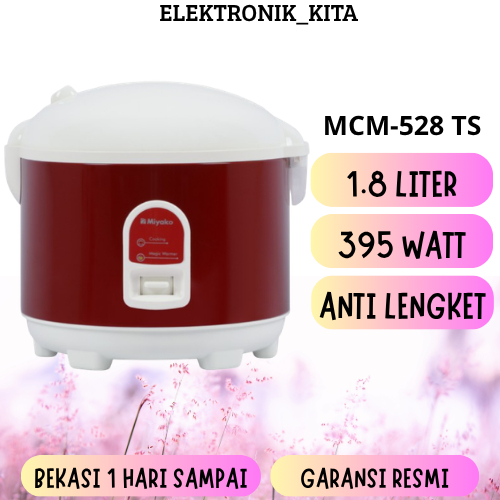 MIYAKO RICE COOKER 1,8 LITER MCM-528 TS MCM-528TS MCM528TS MCM MAGIC COM ANTI LENGKET GARANSI RESMI