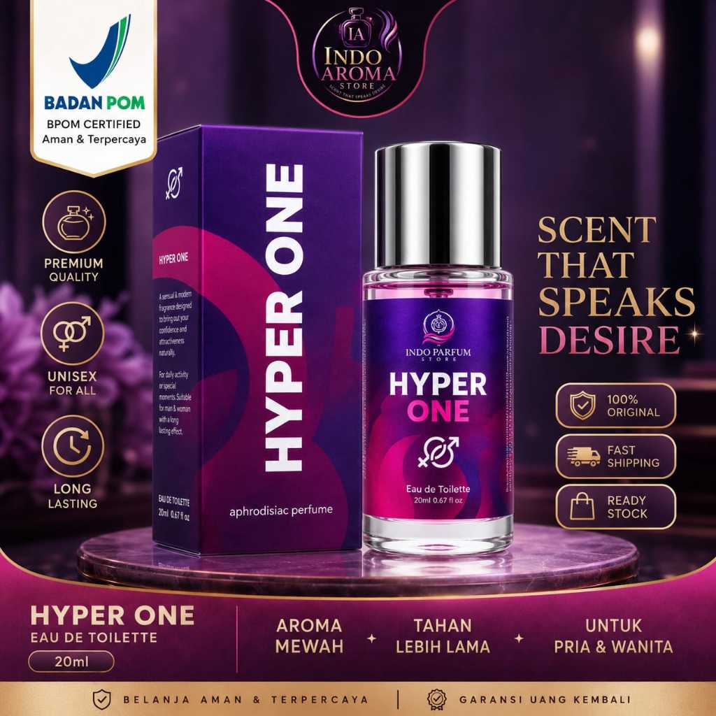 Hyper One Eau De Toilette 20ml Parfum Pria Wanita Aroma Mewah Tahan Lama BPOM Original Parfum Pemika