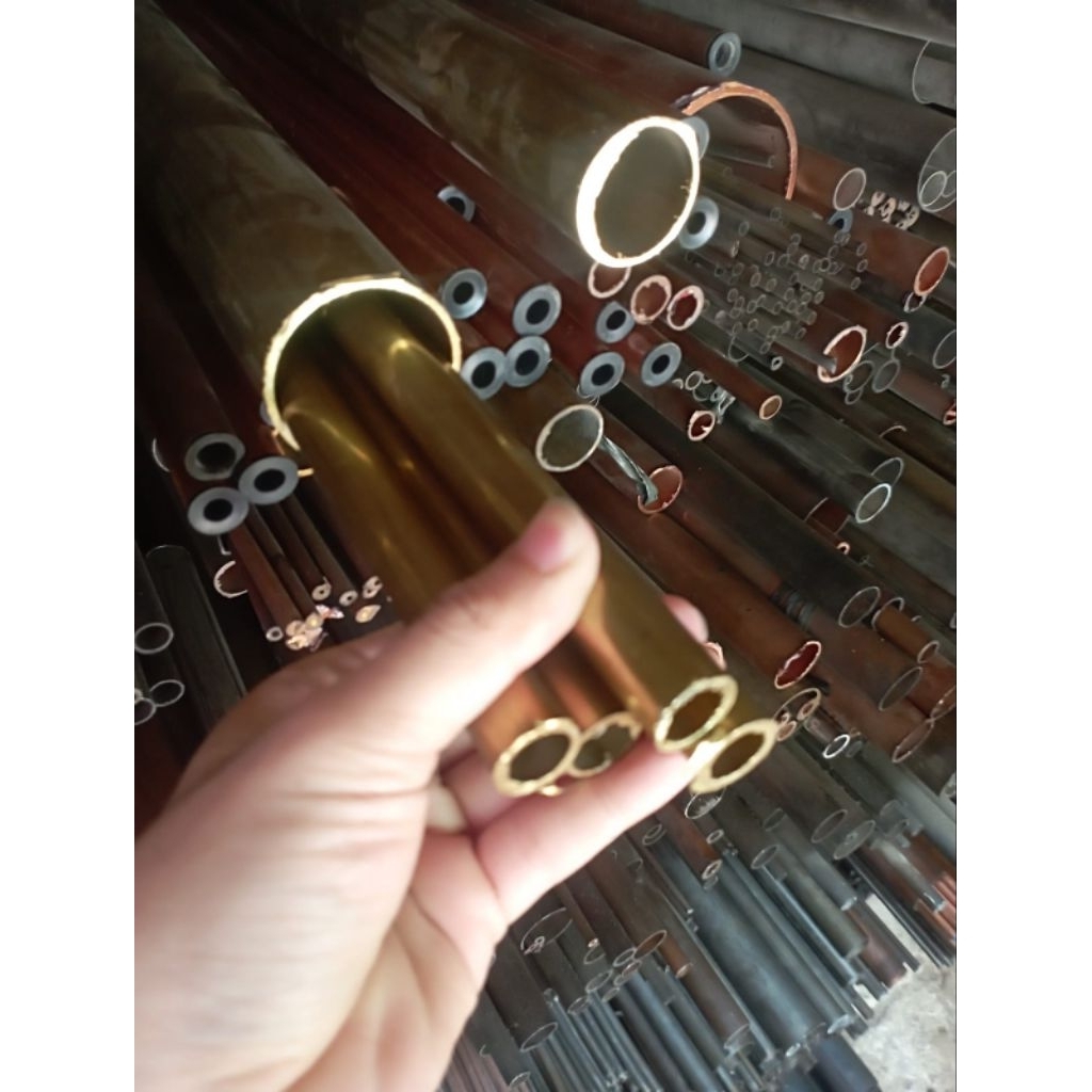 Pipa Kuningan Diameter Od 3/4"(19mm) x T 1,5mm x P 500mm