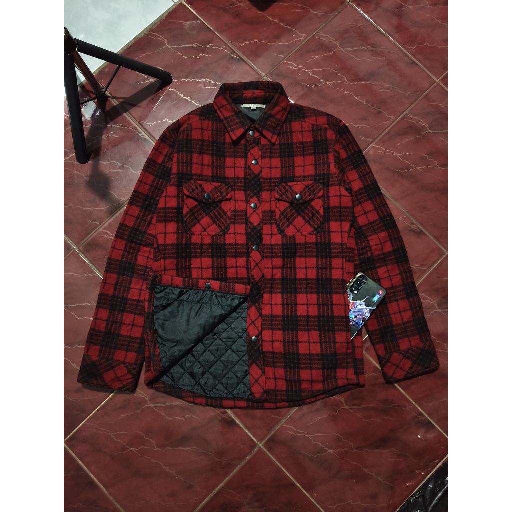 OVERSHIRT FLANNEL UNIQLO QUILTED LINED / WORK JACKET UNIQLO QUILTED LINED