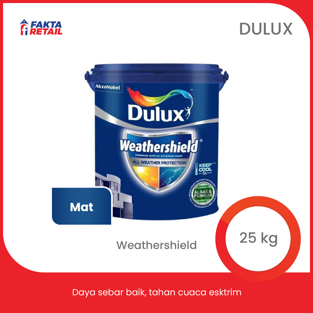 DULUX WEATHERSHIELD 2290 BRILIANT WHITE 20 LITER