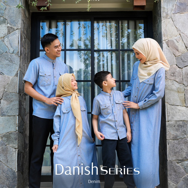 Delia Hijab - Sarimbit Keluarga Danish Series || Baju Raya Keluarga Lebaran Dress Koko