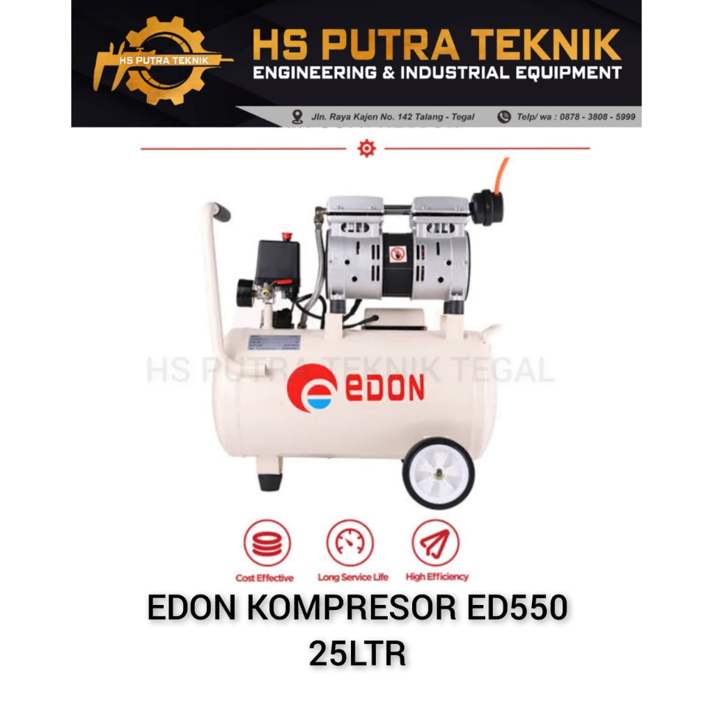 EDON KOMPRESOR ED550-25L AIR COMPRESSOR KOMPRESOR ANGIN 25LTR