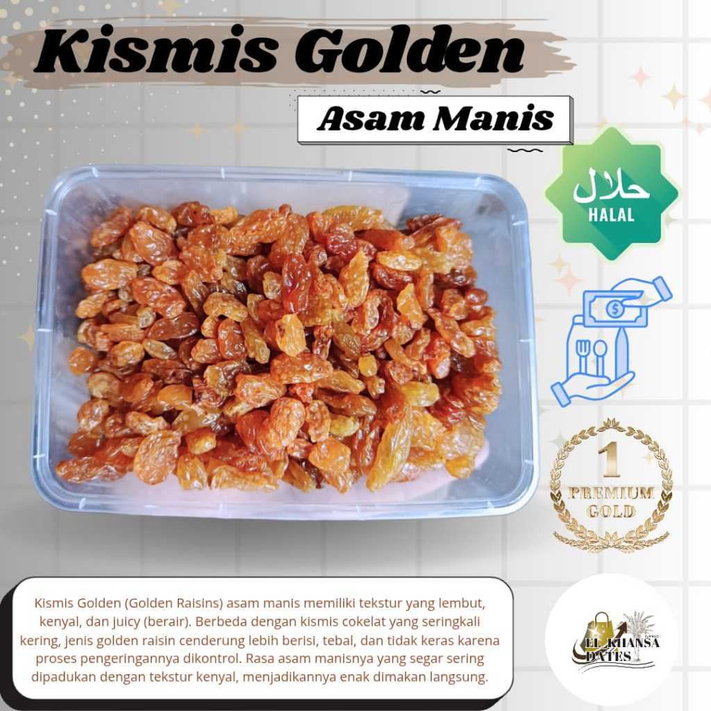 Kismis Golden 1 Kg Asam Manis Premium Fresh Oleh Oleh Haji & Umroh