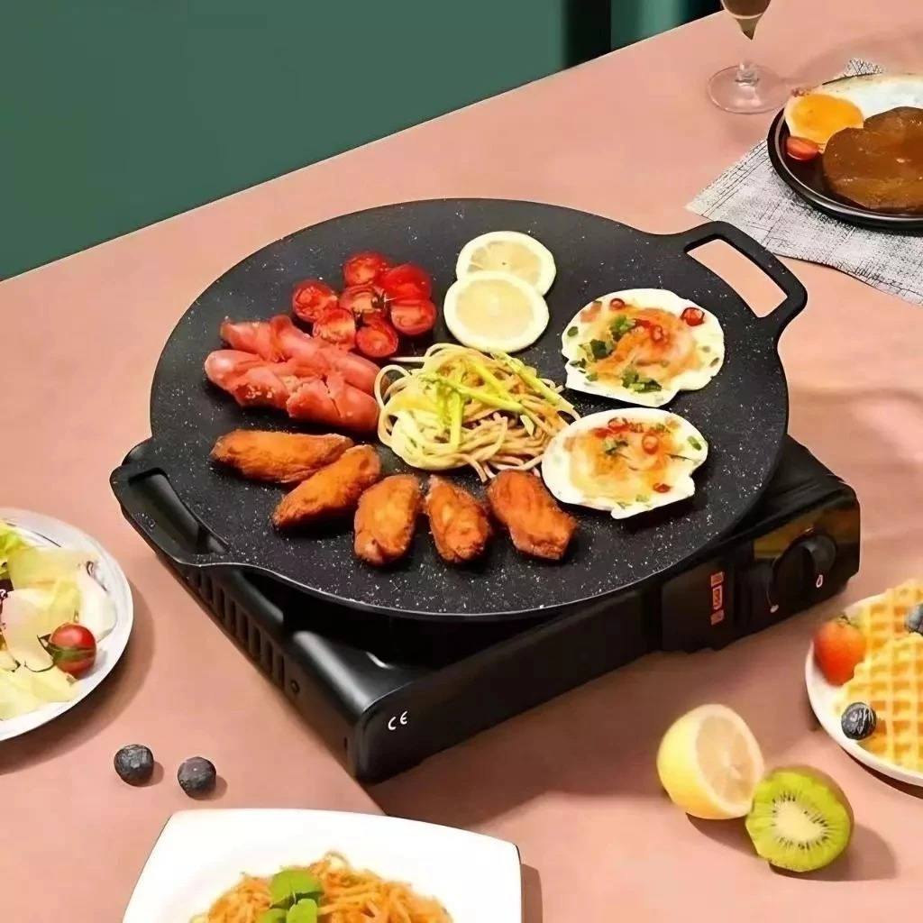 WAJAN PANGGANGAN GRILL PAN KOREAN STYLE WAJAN BULAT ANTI LENGKET MERK GIONEE