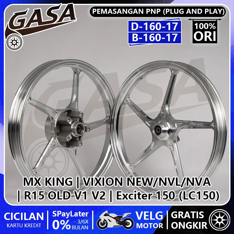 VELG BIKINGBOY PALANG AK CNC RING 17 Untuk Jupiter MX King, Vixion New/Nvl/Nva, R15 Old V1 V2, Excit