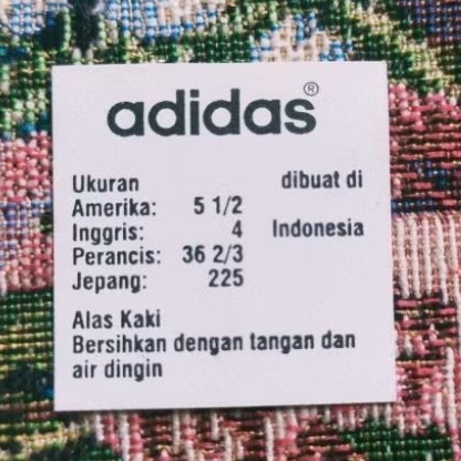 tag adidas label sneaker tag