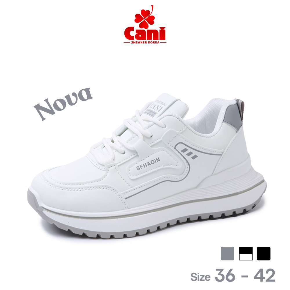 Nova Sepatu Sneakers Wanita White Trainer Shoes Casual C9006