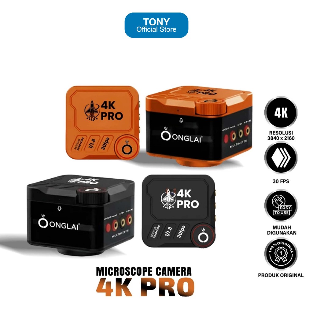 ONGLAI MICROSCOPE CAMERA 4K PRO DIGITAL VIDEO ULTRA HD KAMERA MIKROSKOP SERVICE HP MULTIMETER MICROP