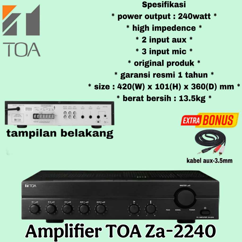 Amplifier TOA ZA-2240 (240 Watt)
