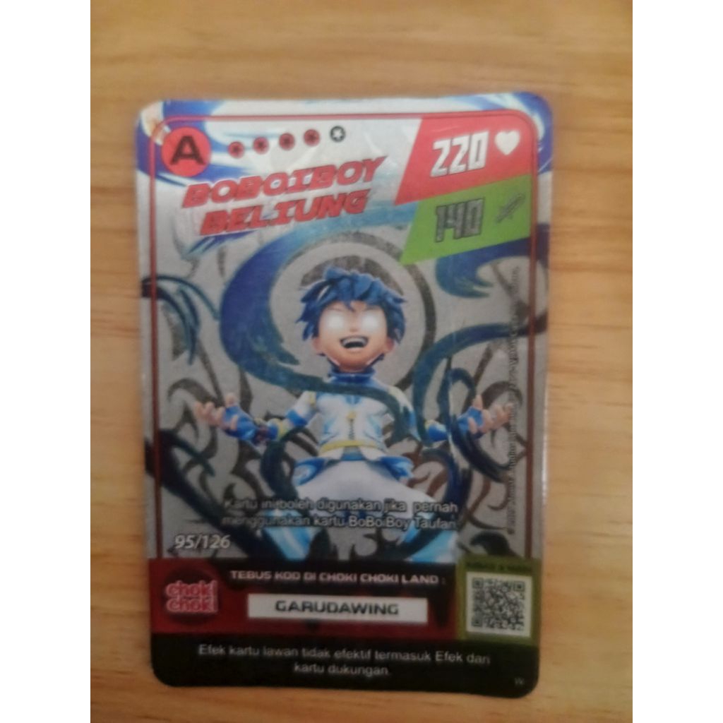 Kartu Boboiboy Choki Choki foil hologram