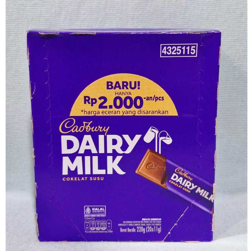 Cadbury Dairy Milk (1 Box isi 20 Pcs)