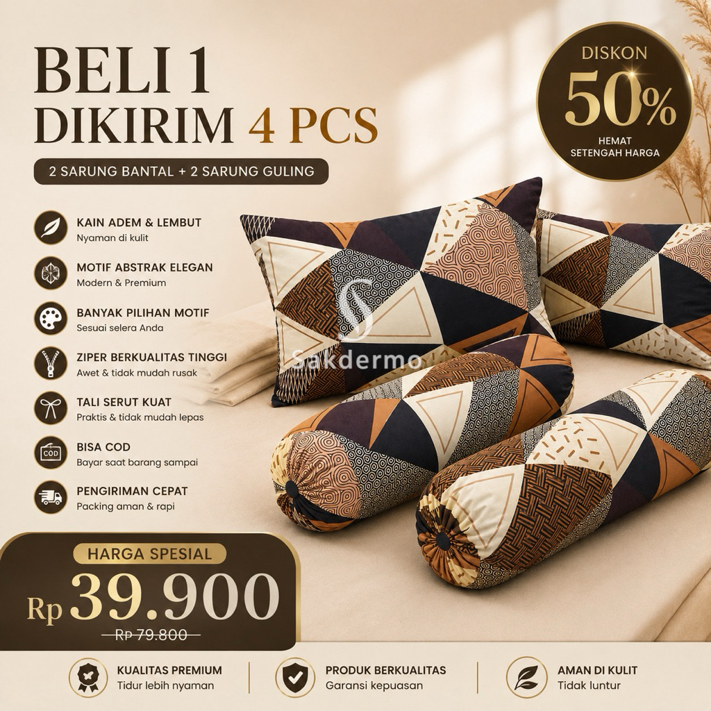 PAKET 2 SARBAN 2 SARGUL/ PAKET 4 PCS 2 SARBAN 2 SARGUL/ SARUNG BANTAL RESLETING