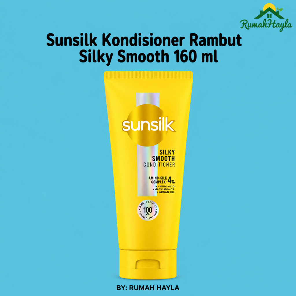Sunsilk Conditioner Silky Smooth 160 ml Kondisioner Rambut Halus Lembut Original