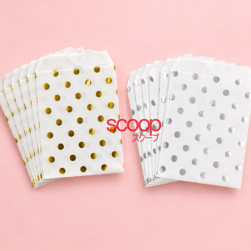 Scoop Kantong Kado Kertas / Goody Bag Gold Silver  (6lbr) 55183300